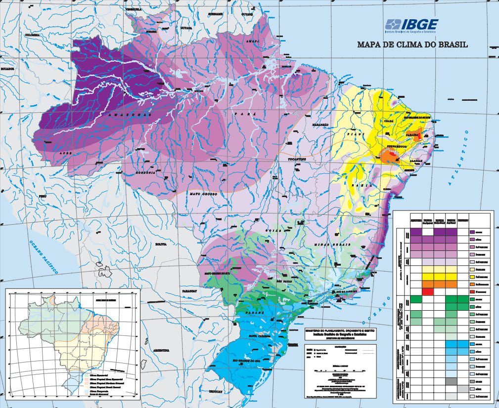 Mapa de climas do Brasil