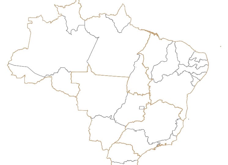 Mapa mudo do Brasil