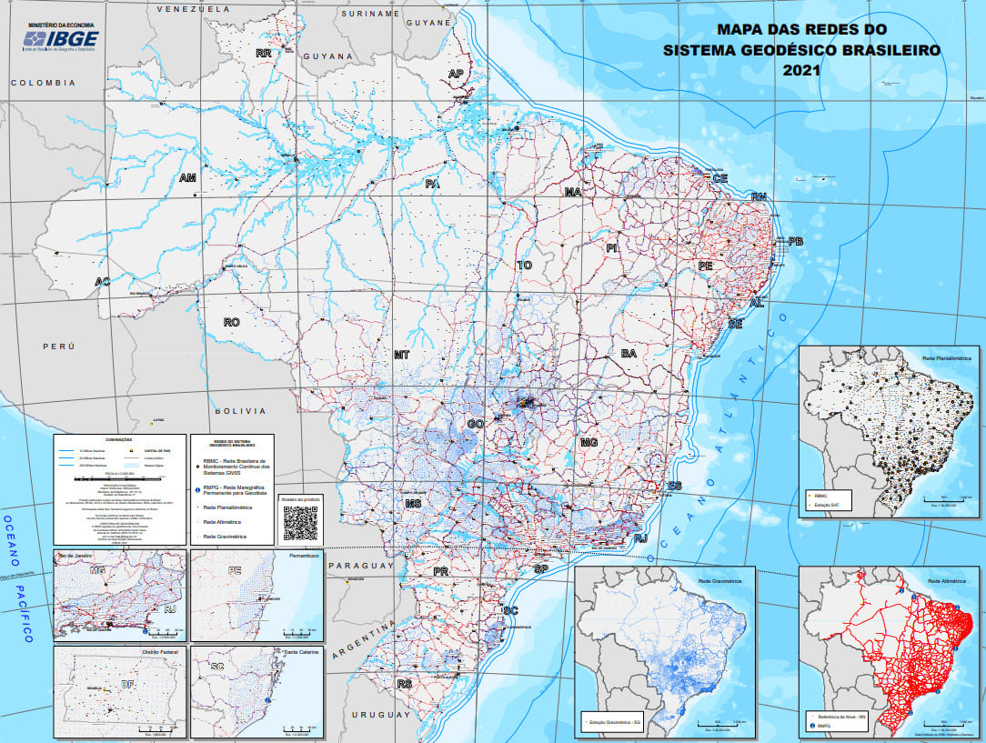 Redes do Sistema Geodésico brasileiro