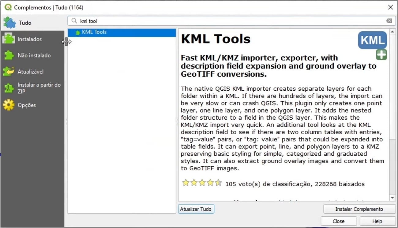 kml tools complemento