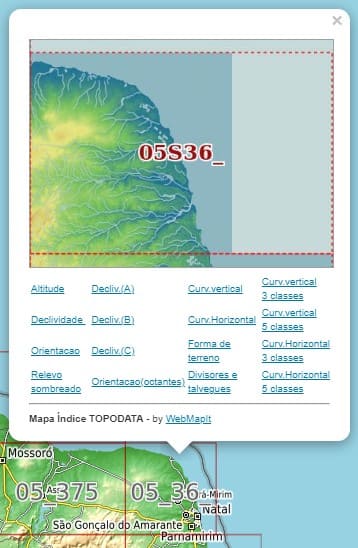 Dados de Natal Topodata