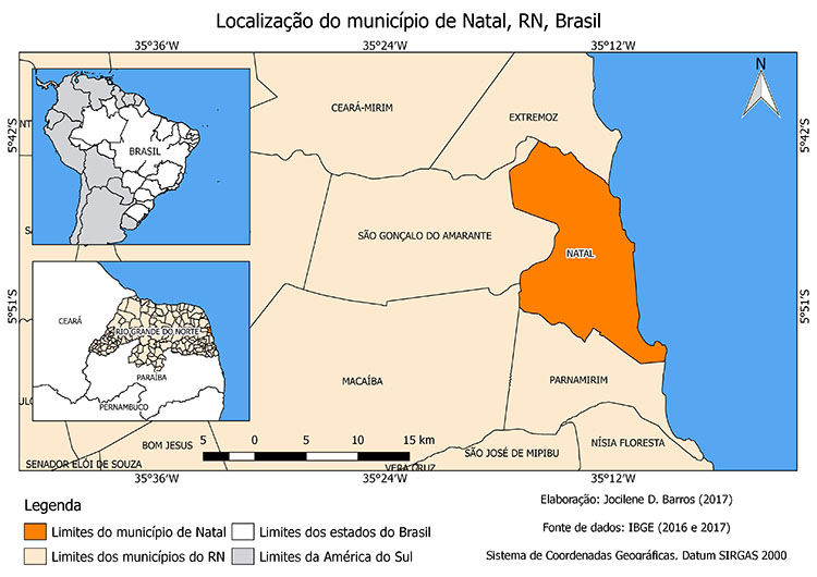 Mapa de localização do curso de QGIS