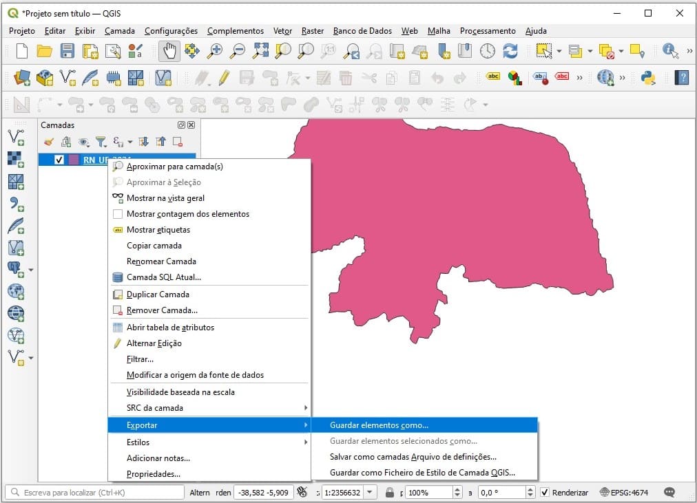 Converter shapefile para kml