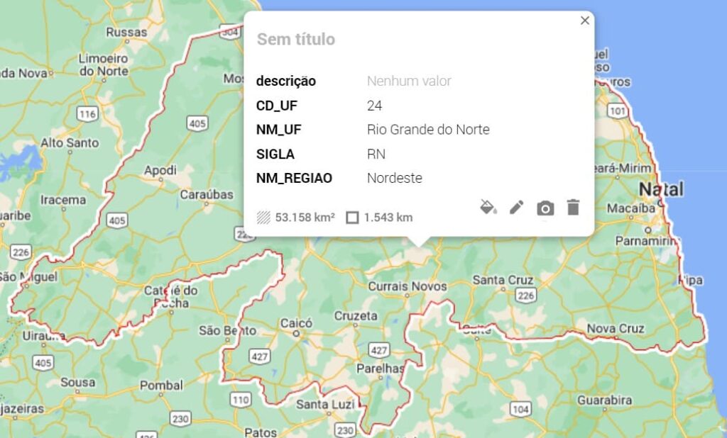 Editando camada no Google My Maps