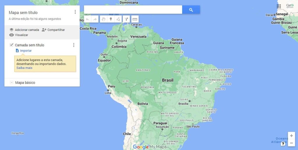 Iniciar projeto do Google My Maps