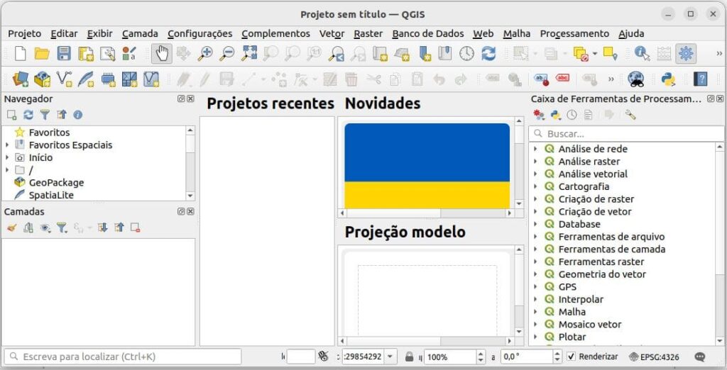 QGIS LTR instalado com sucesso