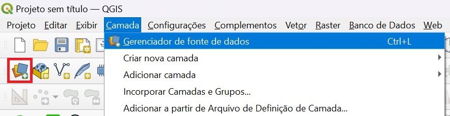 Gerenciador de dados - Como abrir Geopackage no QGIS