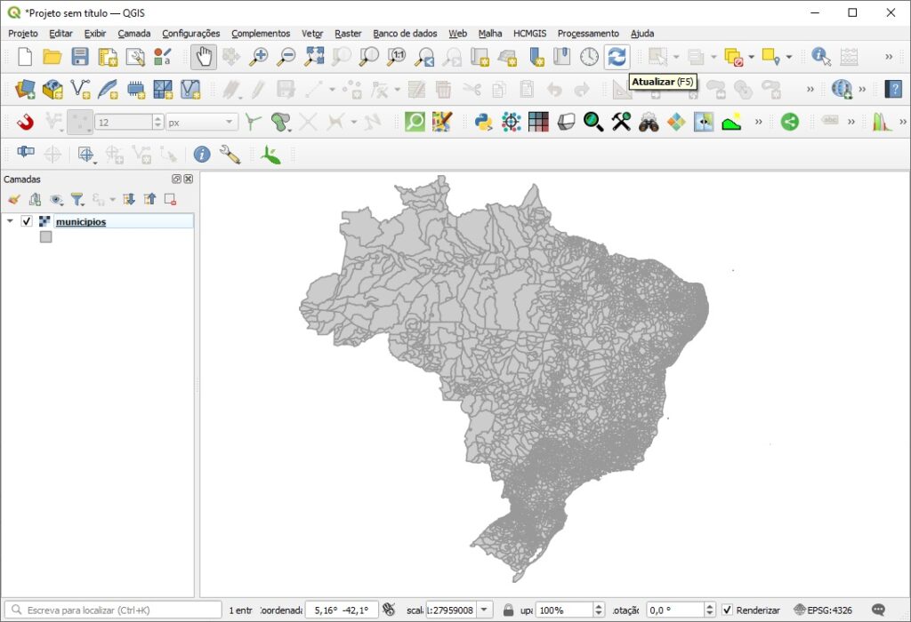 Abrir Geosserviço WMS no QGIS