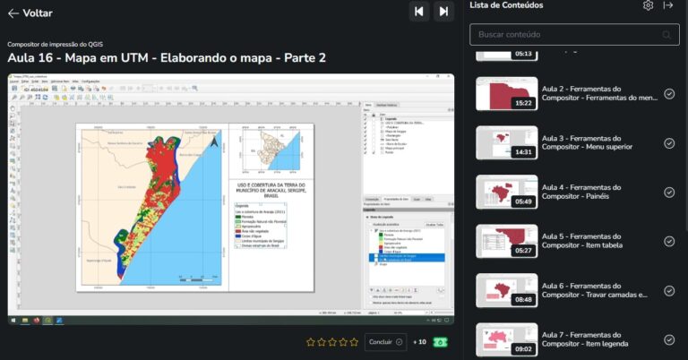 Trabalhando com o QGIS do curso QGIS Essencial