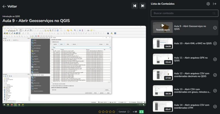 Trabalhando com o QGIS nos módulos práticos do curso QGIS Essencial