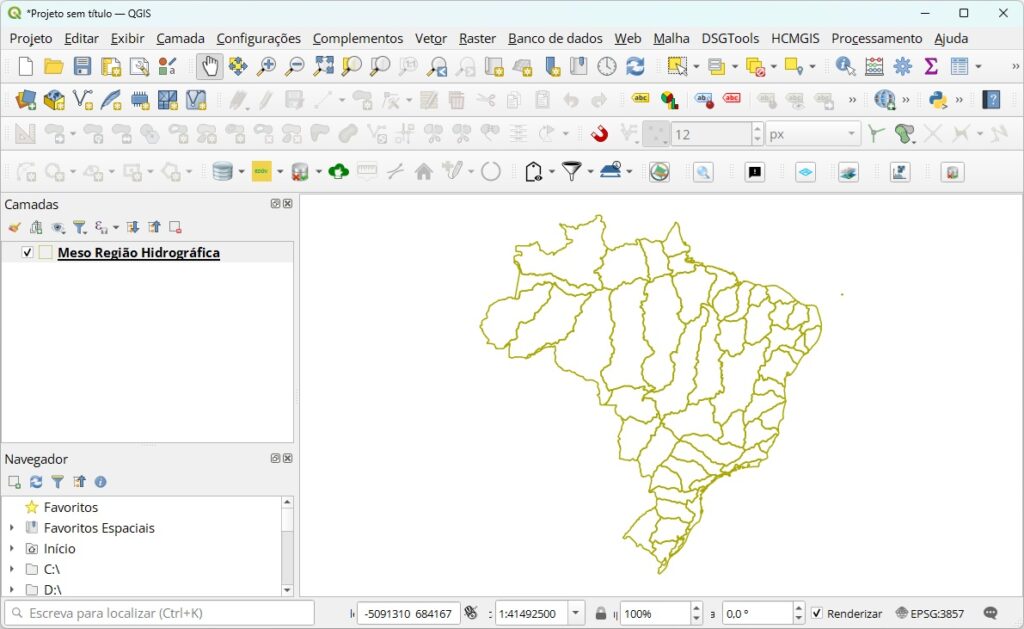 Geosserviço ArcGIS REST conectado ao QGIS